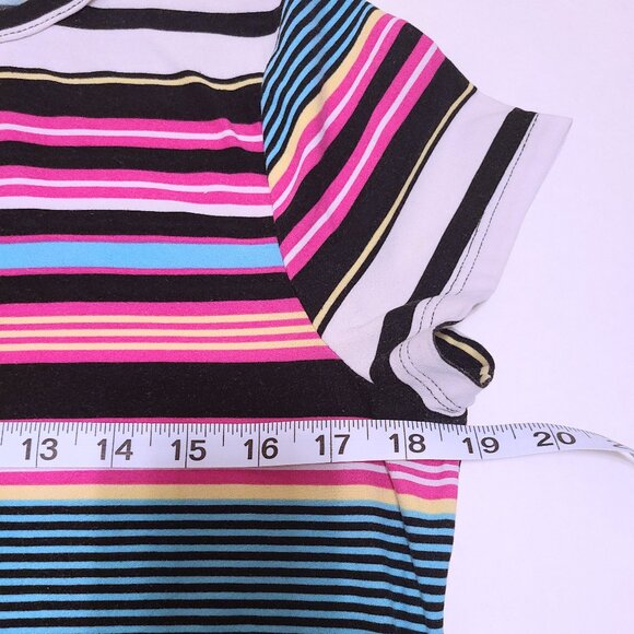 Bobbie Brooks Striped Ruched Tunic Top – Size Large - Picture 7 of 10